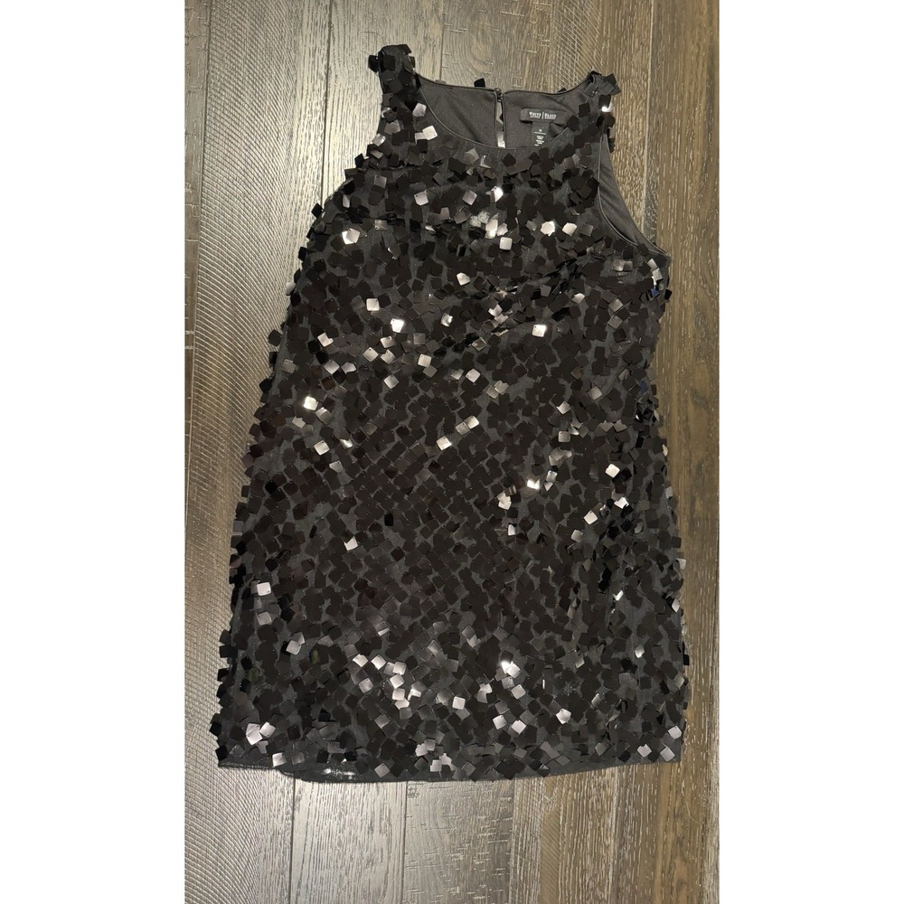 White House Black Market Sleeveless Sequin Evening Cocktail Dress Sz 14
